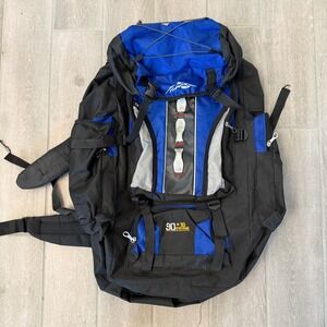 Eveveme 90+10 100L Blue Nylon Hiking Backpack Rucksack Mens Womens Large